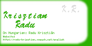 krisztian radu business card
