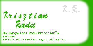 krisztian radu business card
